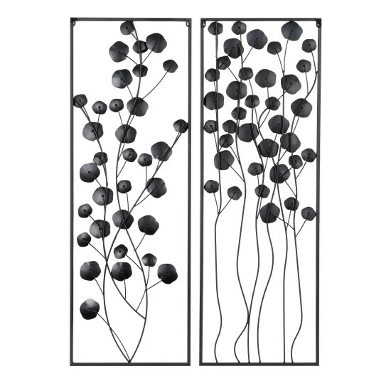 Wholesale 🌟 Studio 350 Black Iron Farmhouse Wall Decor Floral And Botanical (Set Of 2) 👍 - Image 6