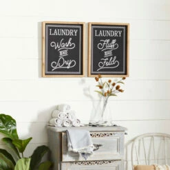 Hot Sale 🎉 Studio 350 Black Wood Farmhouse Wall Decor Text (Set Of 2) 👏
