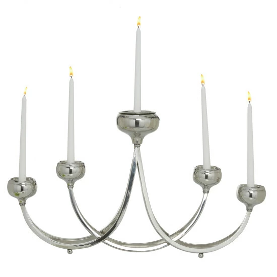Discount ✔️ Studio 350 Silver Steel Contemporary Candle Holder 15 X 28 X 5 - 28 X 5 X 15 🎉 - Image 2