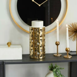 Best deal 👍 Studio 350 Gold Stoneware Glam Vase ⌛