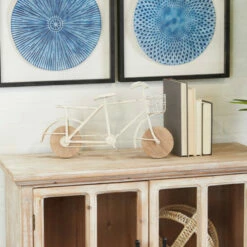 Outlet 🥰 Studio 350 Metal Eclectic Bike Sculpture - 17 X 5 X 10 White 🌟