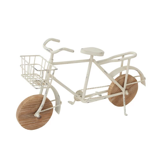 Outlet 🥰 Studio 350 Metal Eclectic Bike Sculpture - 17 X 5 X 10 White 🌟 - Image 2