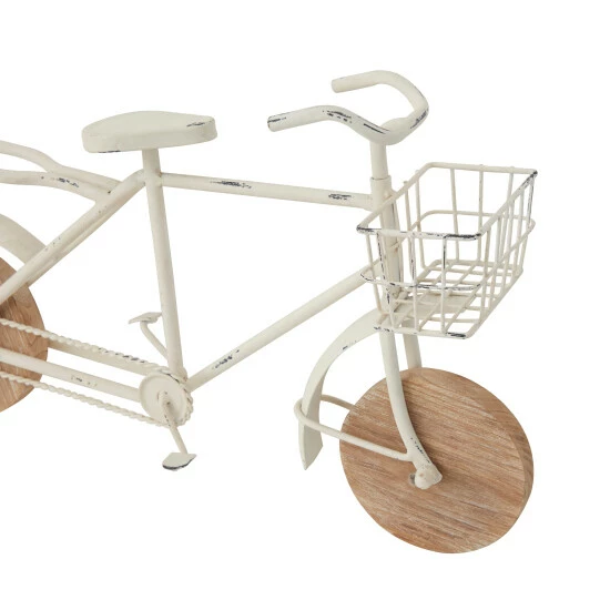 Outlet 🥰 Studio 350 Metal Eclectic Bike Sculpture - 17 X 5 X 10 White 🌟 - Image 4