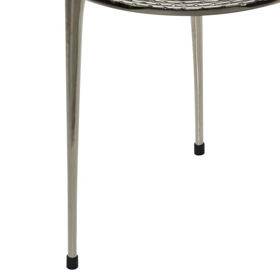 Hot Sale 🥰 Studio 350 Silver Aluminum Contemporary Accent Table 22 X 19 X 19 - 19 X 19 X 22Round 🌟 - Image 6