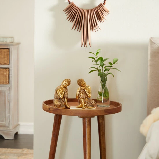 Best Pirce 🔔 Studio 350 Gold Polystone Traditional Sculptures (Set Of 2) - 5 X 4 X 7 ✔️