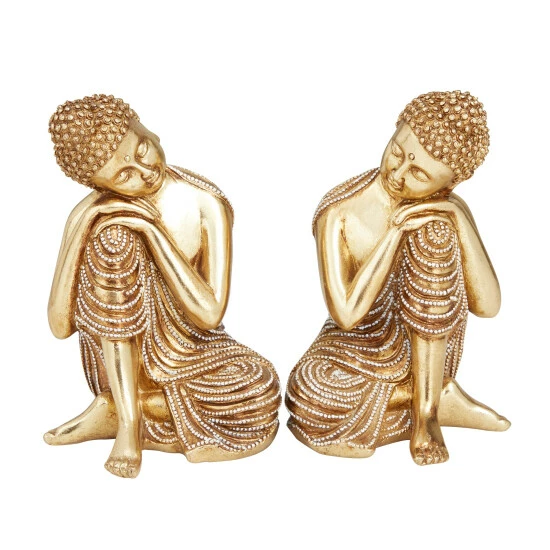 Best Pirce 🔔 Studio 350 Gold Polystone Traditional Sculptures (Set Of 2) - 5 X 4 X 7 ✔️ - Image 2