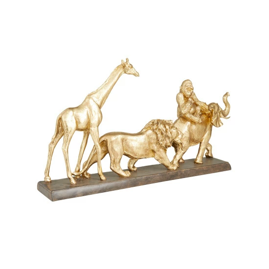 Promo 🛒 Studio 350 Gold Polystone Glam Sculpture 12 X 23 X 4 - 23 X 4 X 12 ✨ - Image 3