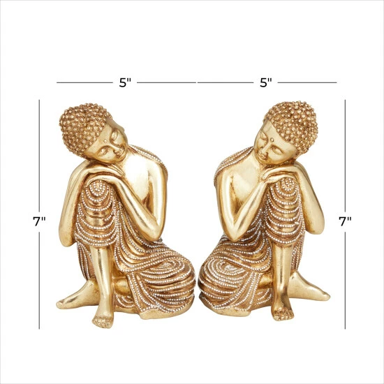 Best Pirce 🔔 Studio 350 Gold Polystone Traditional Sculptures (Set Of 2) - 5 X 4 X 7 ✔️ - Image 6