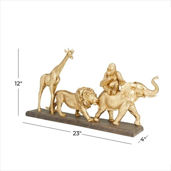 Promo 🛒 Studio 350 Gold Polystone Glam Sculpture 12 X 23 X 4 - 23 X 4 X 12 ✨ - Image 6