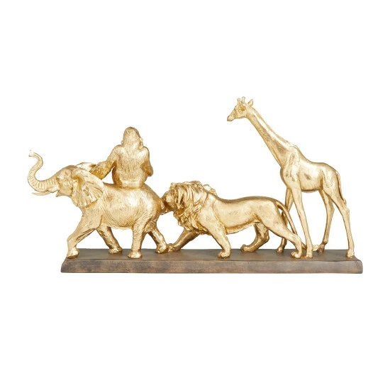 Promo 🛒 Studio 350 Gold Polystone Glam Sculpture 12 X 23 X 4 - 23 X 4 X 12 ✨ - Image 7