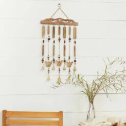 Outlet 🎁 Studio 350 Brown Wood Coastal Windchime 12 X 1 X 26 - 1 X 26 X 12 🔥