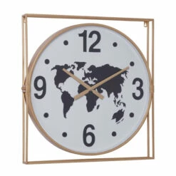 Outlet 🥰 Studio 350 Gold Iron Vintage Wall Clock Traditional 26 X 24 X 3 - 24 X 3 X 26 👏