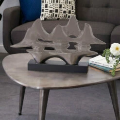 Best reviews of 💯 Studio 350 Silver Porcelain Contemporary Sculpture Abstract 14 X 25 X 5 - 25 X 5 X 14 🥰