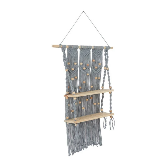 Best Pirce 🎉 Studio 350 Wood Bohemian Wall Shelf - 25 X 6 X 49 Grey 🔥 - Image 8