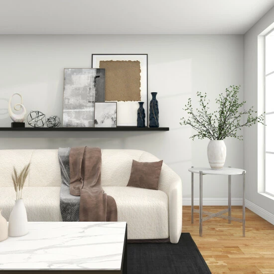 Hot Sale 🤩 Studio 350 White Marble Contemporary Accent Table - 26 X 26 X 28 ⌛ - Image 8