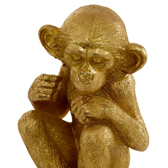 Best reviews of โ๏ธ Studio 350 Gold Polystone Contemporary Sculpture Monkey (Set Of 3) - S/3 6", 6", 6.25"H ๐ - Image 5