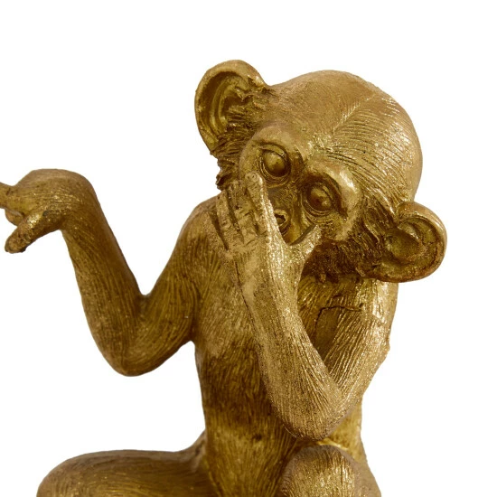 Best reviews of โ๏ธ Studio 350 Gold Polystone Contemporary Sculpture Monkey (Set Of 3) - S/3 6", 6", 6.25"H ๐ - Image 6