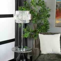 Hot Sale 🎁 Studio 350 Silver Metal Contemporary Table Lamp 💯