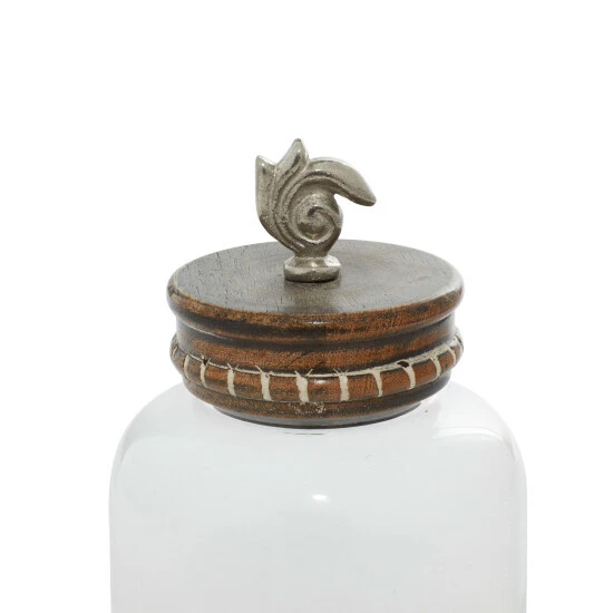 Best deal 😍 Studio 350 Clear Glass Contemporary Decorative Jar (Set Of 3) - 5 X 5 X 12 ⌛ - Image 4