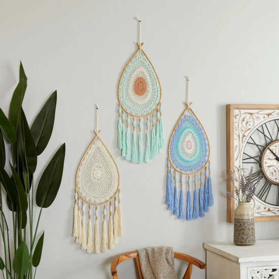 Best deal ๐ Studio 350 Multi Color Cotton Bohemian Dreamcatcher Wall Decor ( Set Of 3) ๐ฅฐ