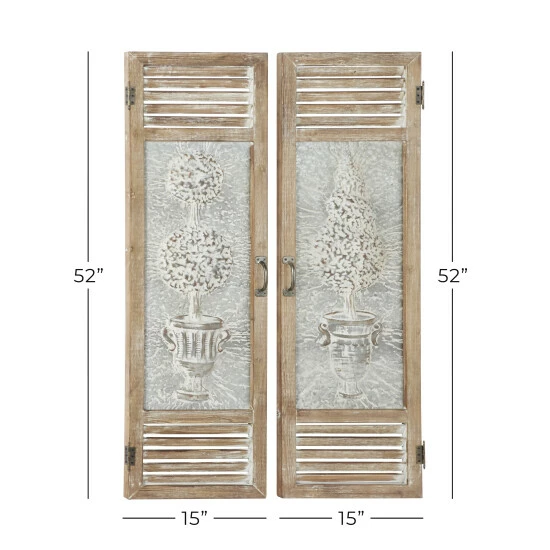 Top 10 ⭐ Studio 350 Brown Metal Farmhouse Wall Decor Trees And Nature (Set Of 2) 🤩 - Image 5