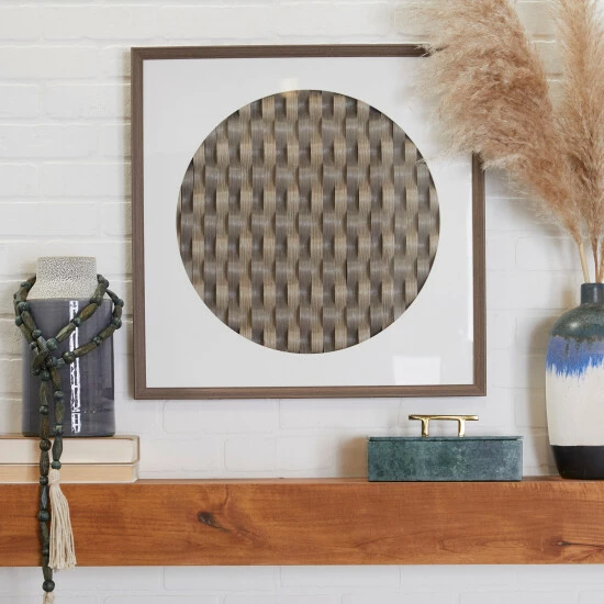 Coupon 🔔 Studio 350 Brown Wood Contemporary Abstract Shadow Box 👏