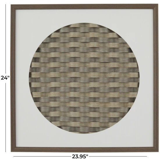 Coupon 🔔 Studio 350 Brown Wood Contemporary Abstract Shadow Box 👏 - Image 6
