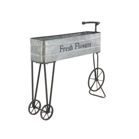 Wholesale 🛒 Studio 350 Grey Aluminum Farmhouse Plantstand 34 X 42 X 9 - 42 X 9 X 34 🎉 - Image 3