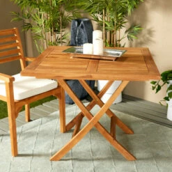 Wholesale 😀 Studio 350 Brown Teak Wood Traditional Indoor/Outdoor Accent Dining Table - 36 X 36 X 30 💯