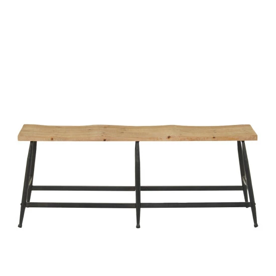 Promo ✔️ Studio 350 Brown Metal Industrial Bench - 48 X 13 X 19 👍 - Image 2