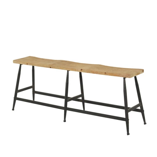 Promo ✔️ Studio 350 Brown Metal Industrial Bench - 48 X 13 X 19 👍 - Image 3