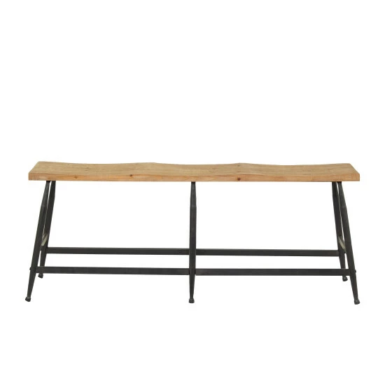 Promo ✔️ Studio 350 Brown Metal Industrial Bench - 48 X 13 X 19 👍 - Image 6