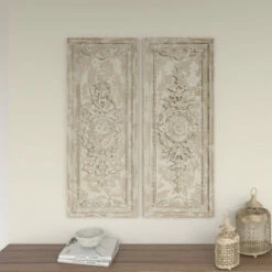Buy 🧨 Studio 350 Beige Resin Vintage Wall Decor Ornamental (Set Of 2) 👏