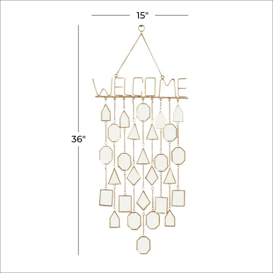 Wholesale ❤️ Studio 350 White Iron Eclectic Windchime 36 X 15 X 1 - 15 X 1 X 36 😍 - Image 7