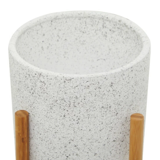 New 💯 Studio 350 Stoneware Contemporary Planter (Set Of 3) - S/3 12", 11", 10"H White ✨ - Image 6