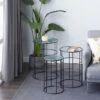 Discount 🌟 Studio 350 Black Iron Contemporary Accent Table (Set Of 3) - 17 X 16 X 24Round 👏