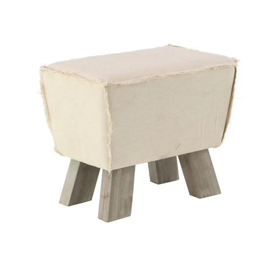 New ๐ Studio 350 White MDF Rustic Stool 17 X 19 X 12 - 19 X 12 X 17 ๐ - Image 2