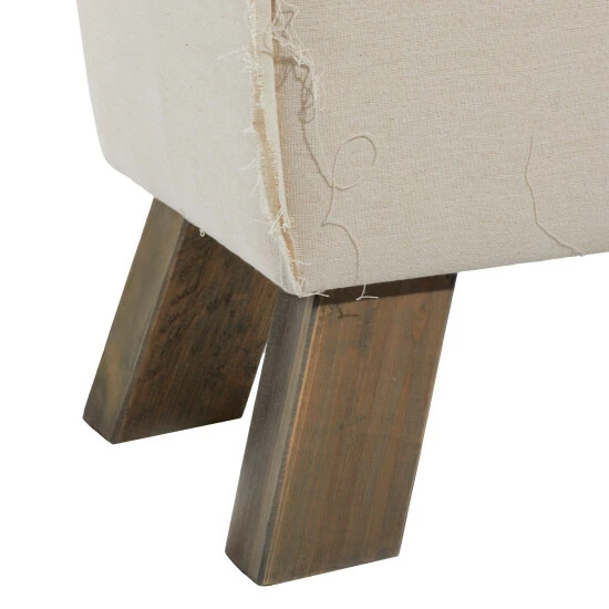 New ๐ Studio 350 White MDF Rustic Stool 17 X 19 X 12 - 19 X 12 X 17 ๐ - Image 7