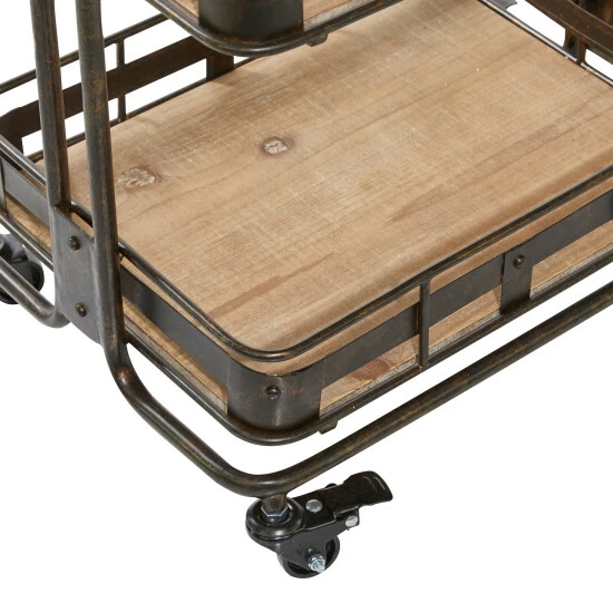Buy ๐ Studio 350 Brown Iron Industrial Storage Cart 28 X 18 X 13 - 18 X 13 X 28 ๐ - Image 5