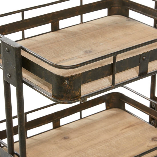 Buy ๐ Studio 350 Brown Iron Industrial Storage Cart 28 X 18 X 13 - 18 X 13 X 28 ๐ - Image 7