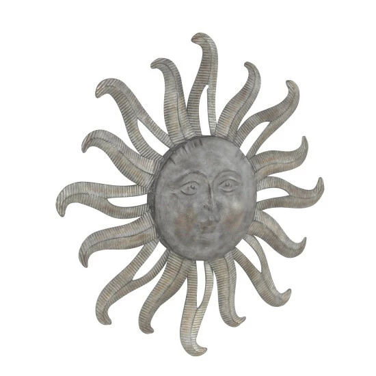 Coupon 🔔 Studio 350 Grey Iron Metal Rustic Eclectic Whimsical Sun Sculpture Wall Decor 36" 😀 - Image 4