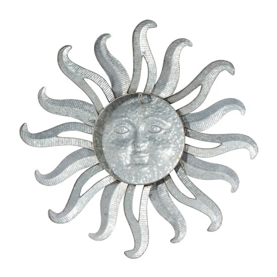 Coupon 🔔 Studio 350 Grey Iron Metal Rustic Eclectic Whimsical Sun Sculpture Wall Decor 36" 😀 - Image 8