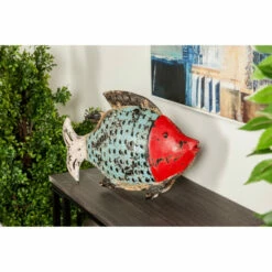 Buy ⌛ Studio 350 Multi Iron Vintage Sculpture Fish 12 X 29 X 4 - 29 X 4 X 12 🎁