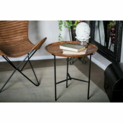 Cheapest ✨ Studio 350 Brown Iron Traditional Accent Table 19 X 19 X 19 - 19 X 19 X 19Round 🎁