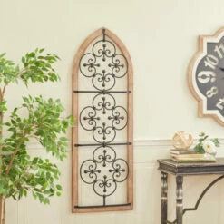 Brand new ๐ Studio 350 Brown Wood Traditional Wall Decor 52 X 18 X 3 - 18 X 3 X 52 ๐