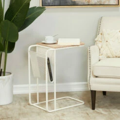 Best Pirce 🤩 Studio 350 Metal Farmhouse Accent Table - 20 X 12 X 25 Black 🔔