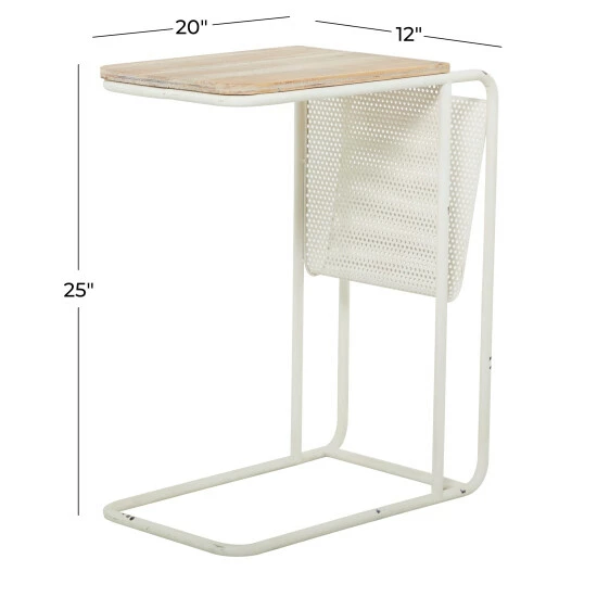 Best Pirce 🤩 Studio 350 Metal Farmhouse Accent Table - 20 X 12 X 25 Black 🔔 - Image 6