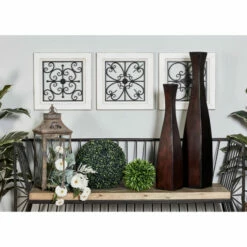 Budget โ๏ธ Studio 350 Black MDF Farmhouse Wall Decor Ornamental (Set Of 4) โญ
