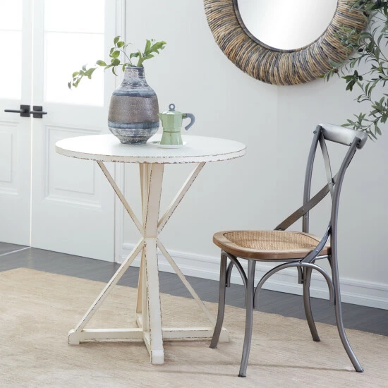 Promo 🛒 Studio 350 Wood Farmhouse Accent Table 31 X 29 X 29 - 29 X 29 X 31 White 💯