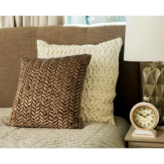 Cheapest 🧨 Studio 350 Velvet Decorative Throw Pillow W/ Dimensional Trellis Pattern ❤️ - Image 5